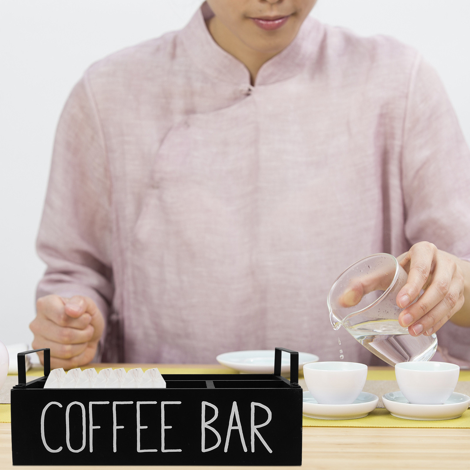 Coffee Tea Sugar - Деревянный органайзер для чайных пакетиков с
