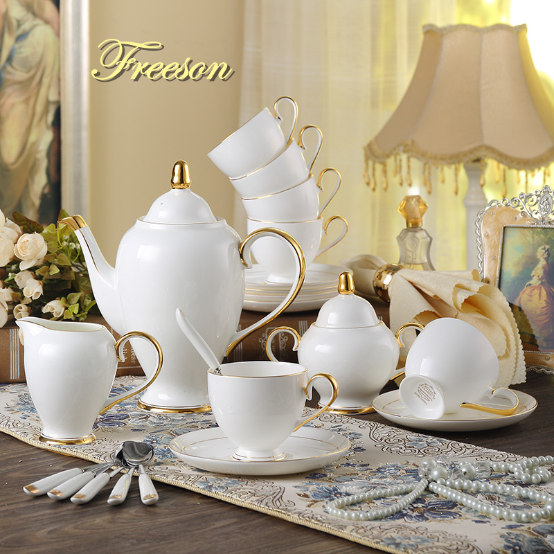 Coffee Tea And Sugar Set - Кофейный сервиз Grace Bone China, фарфоровый