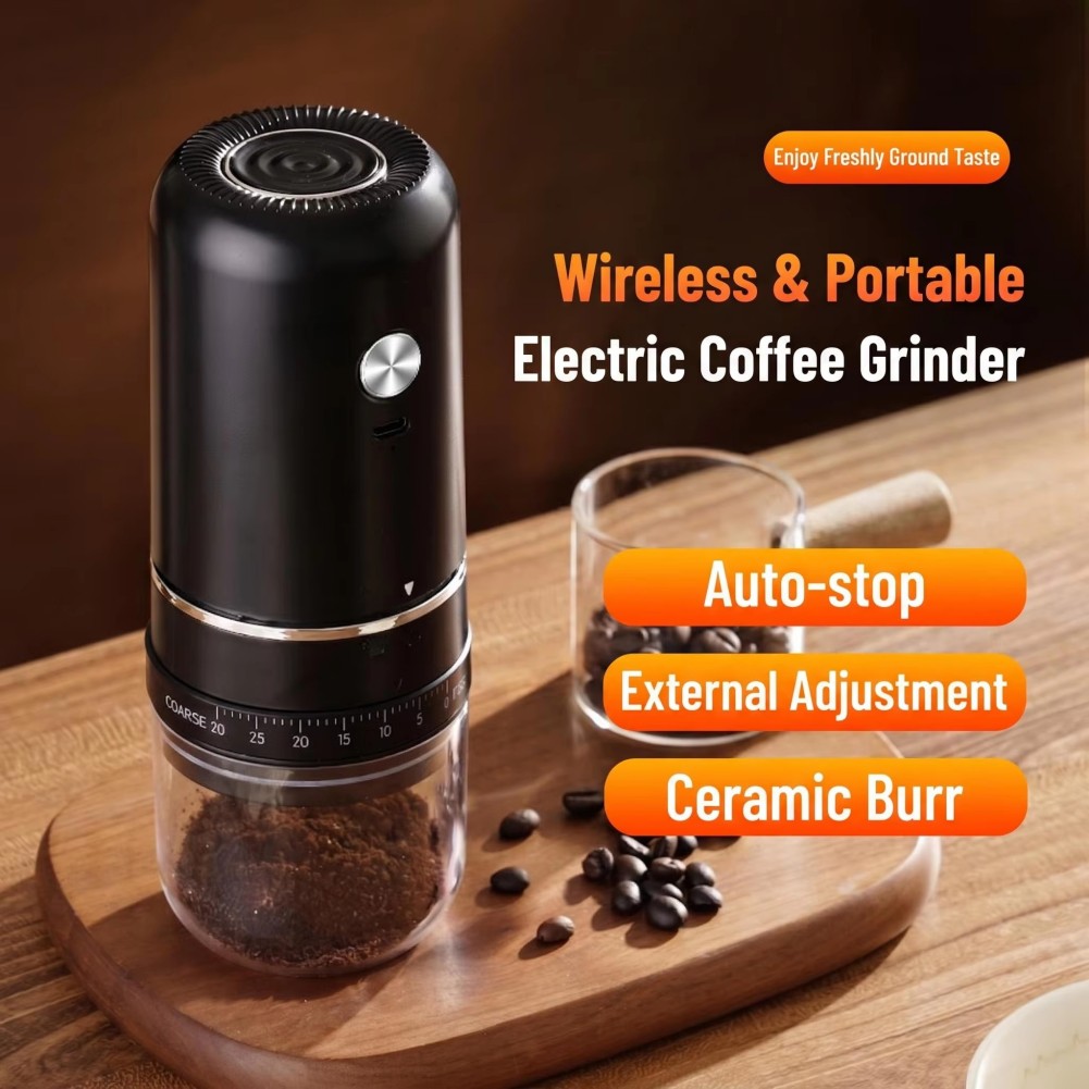 Burr Hand Grinder - Электрическая кофемолка с коническими жерновами, регулируемая,